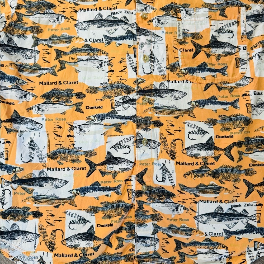 Vintage Columbia Men's Fishing Shirt – Short Sleeve – Size Large – 100% Cotton - Picture 2 of 7